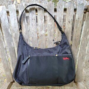 KIPLING Black Nylon Lightweight Shoulder Bag Purse